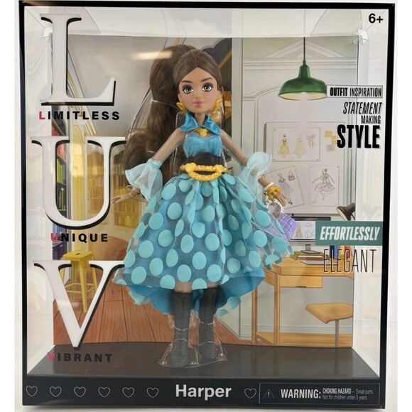 LUV Premium Fashion Doll - Harper, Dolls for Children Ages 6+ NEW - Picture 1 of 2